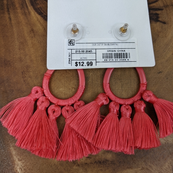 SUGARFIX by BaubleBar Tassel Fringe Hoop Earrings - Picture 5 of 6